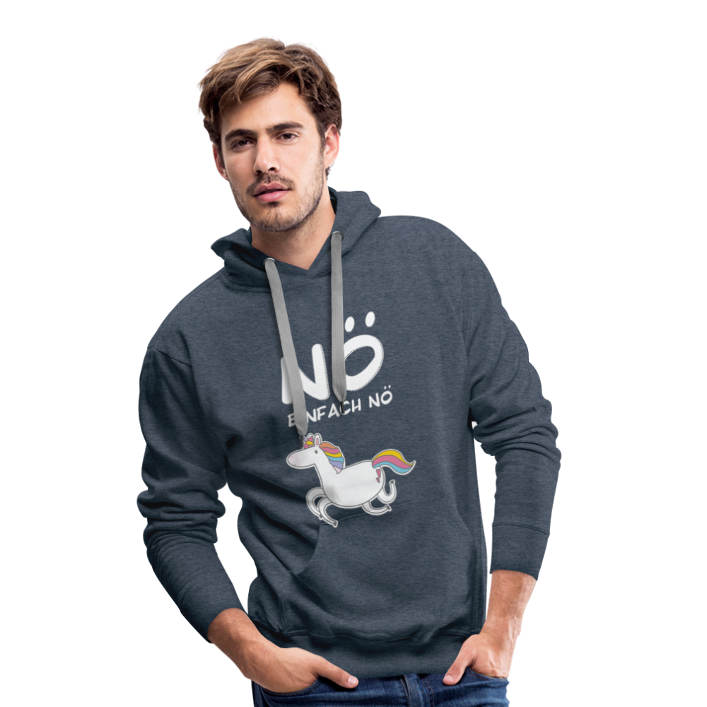 Nö Einhorn | Men’s Premium Hoodie - Jeansblau