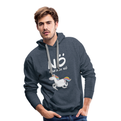Nö Einhorn | Men’s Premium Hoodie - Jeansblau