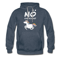 Nö Einhorn | Men’s Premium Hoodie - Jeansblau