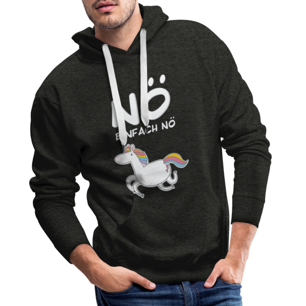 Nö Einhorn | Men’s Premium Hoodie - Anthrazit