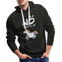 Nö Einhorn | Men’s Premium Hoodie - Anthrazit