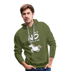 Nö Einhorn | Men’s Premium Hoodie - Olivgrün