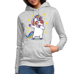 Dab Einhorn | Frauen Hoodie - Hellgrau meliert