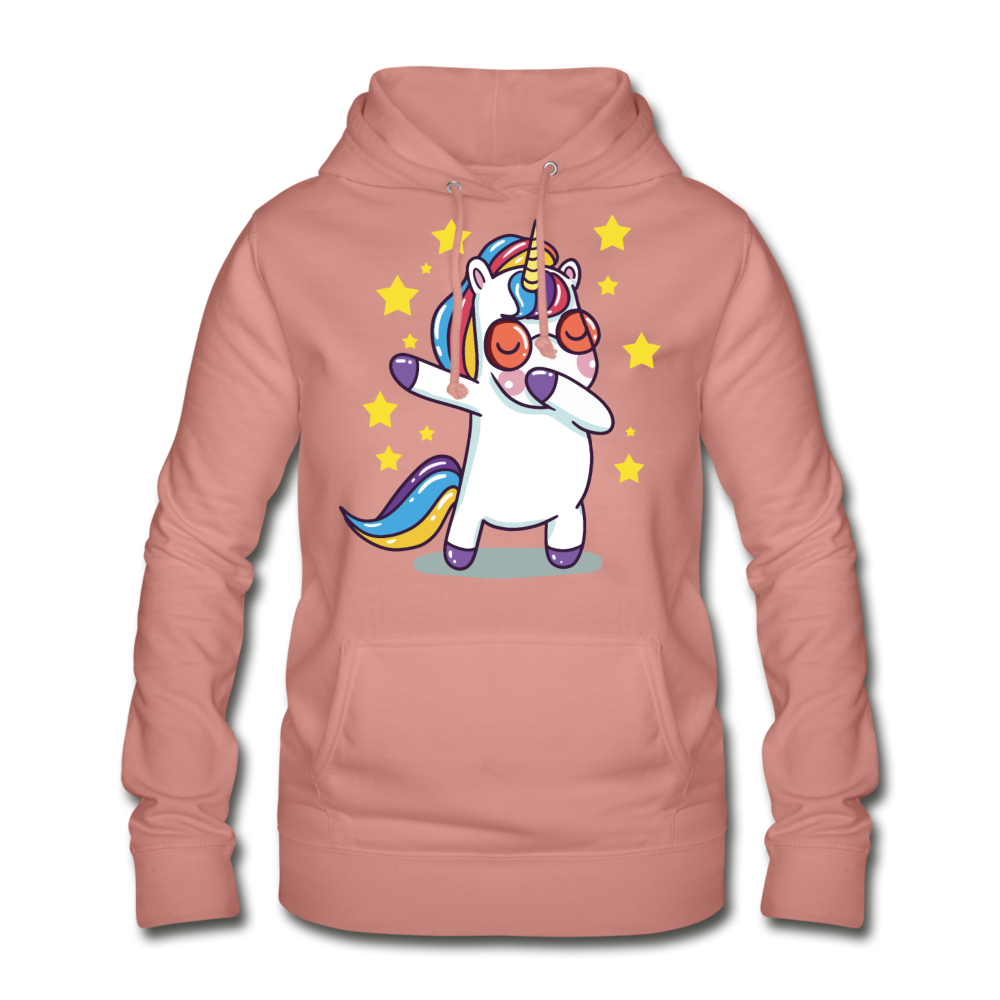 Dab Einhorn | Frauen Hoodie - Altrosa