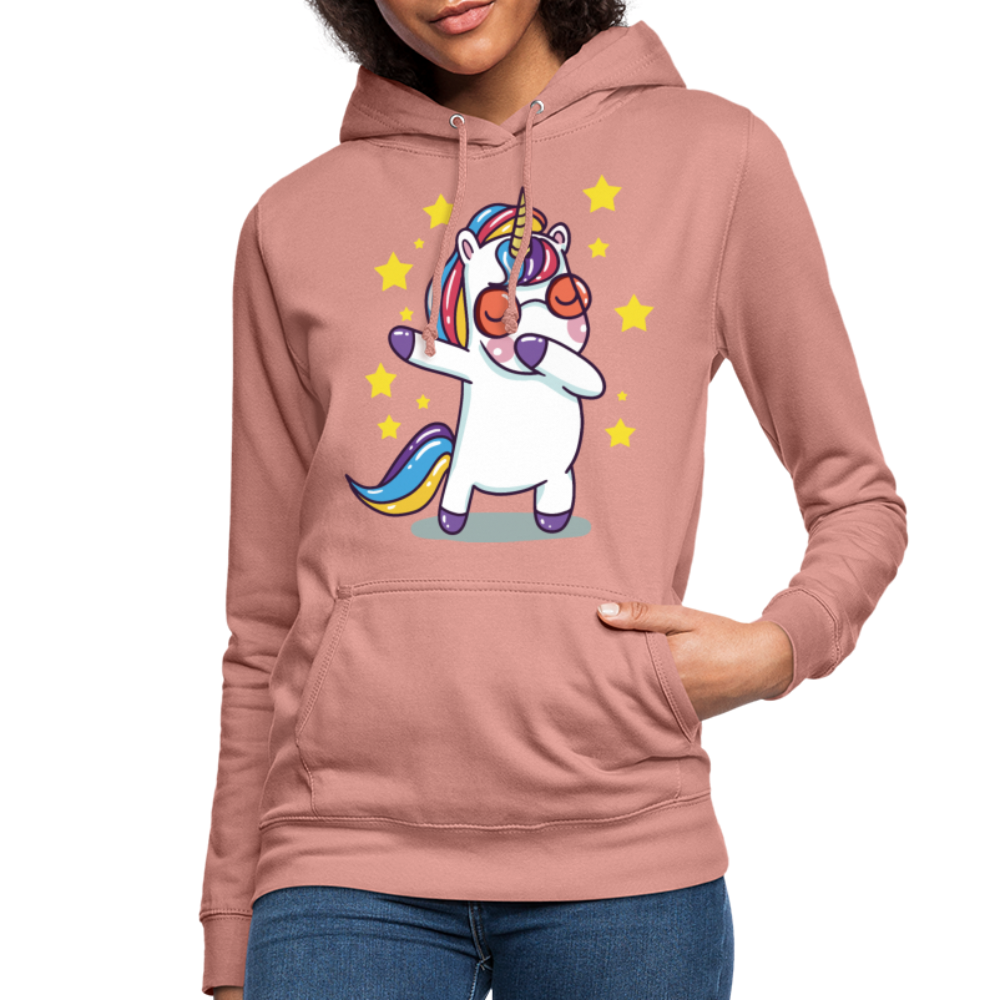 Dab Einhorn | Frauen Hoodie - Altrosa