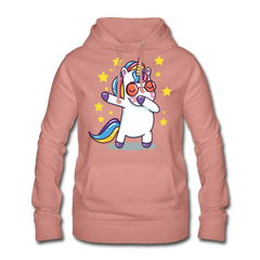 Dab Einhorn | Frauen Hoodie - Altrosa