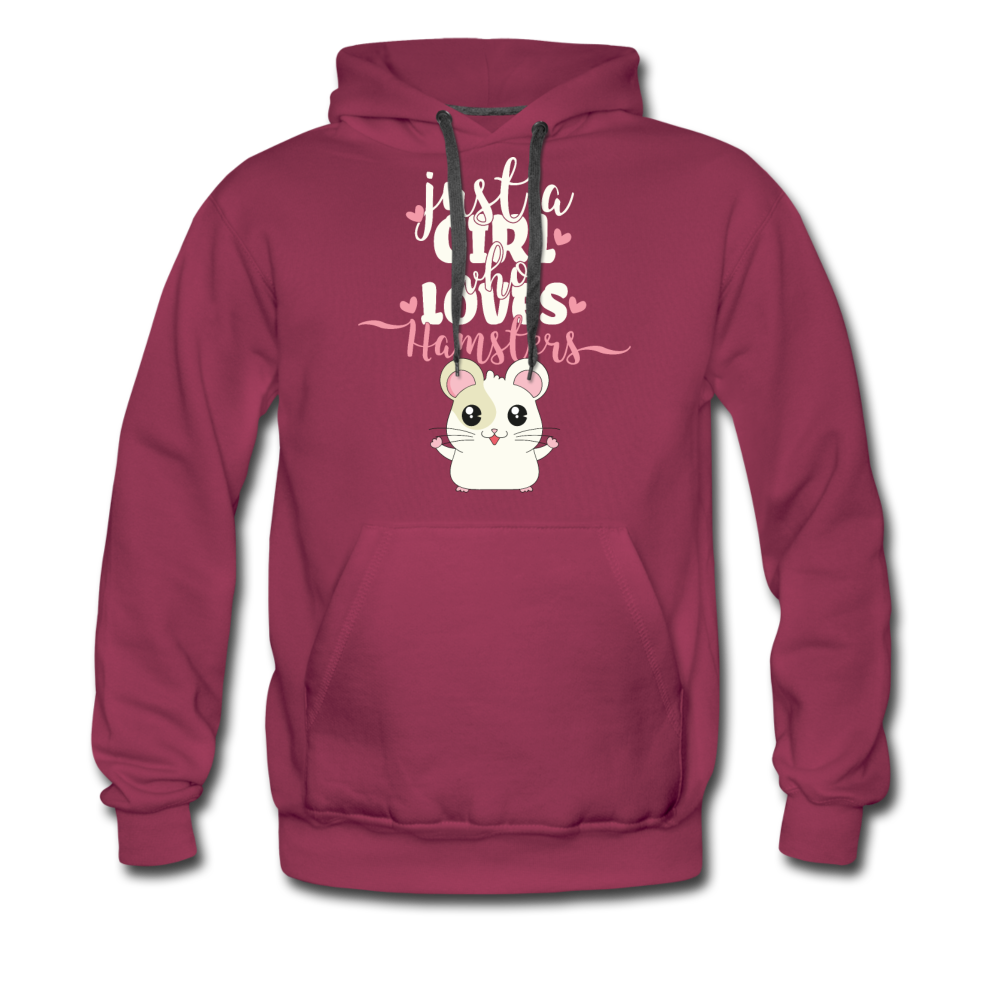 Just A Girl Who Loves Hamsters | Men’s Premium Hoodie - Bordeaux