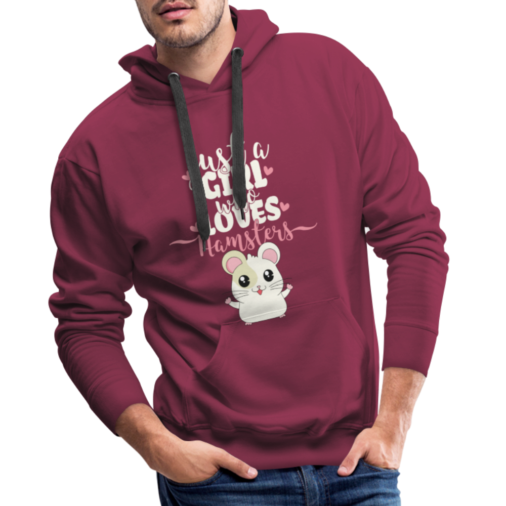 Just A Girl Who Loves Hamsters | Men’s Premium Hoodie - Bordeaux