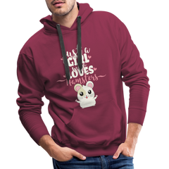 Just A Girl Who Loves Hamsters | Men’s Premium Hoodie - Bordeaux