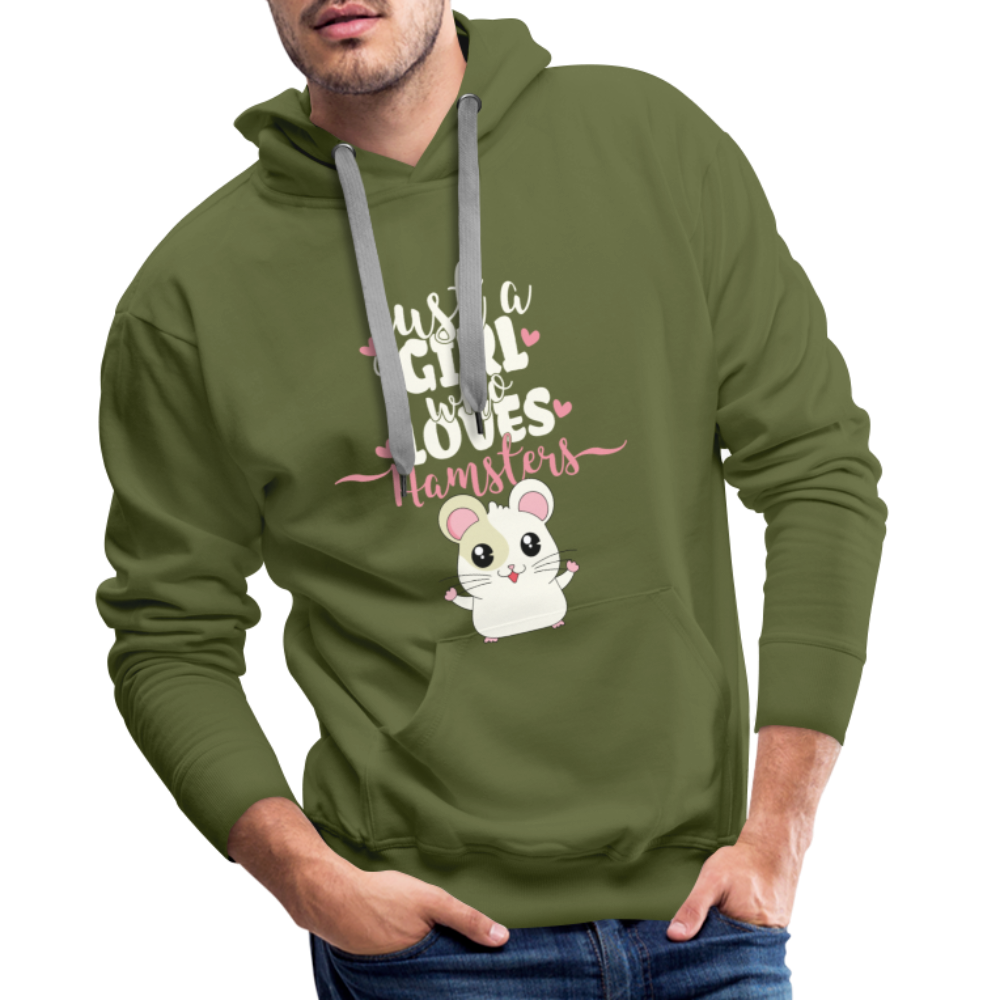 Just A Girl Who Loves Hamsters | Men’s Premium Hoodie - Olivgrün