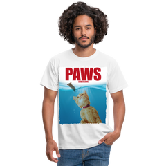 Paws Katze & Maus | Männer T-Shirt - Weiß