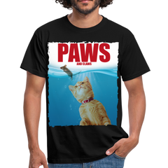 Paws Katze & Maus | Männer T-Shirt - Schwarz