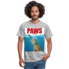Paws Katze & Maus | Männer T-Shirt - Grau meliert