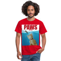 Paws Katze & Maus | Männer T-Shirt - Rot