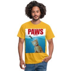 Paws Katze & Maus | Männer T-Shirt - Gelb