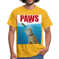 Paws Katze & Maus | Männer T-Shirt - Gelb