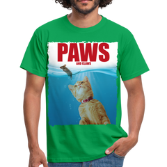 Paws Katze & Maus | Männer T-Shirt - Kelly Green