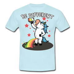 Be Different Pinkelndes Einhorn | Männer T-Shirt - Sky