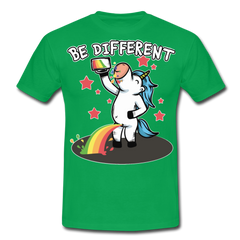 Be Different Pinkelndes Einhorn | Männer T-Shirt - Kelly Green