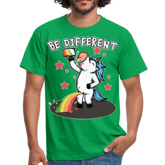 Be Different Pinkelndes Einhorn | Männer T-Shirt - Kelly Green