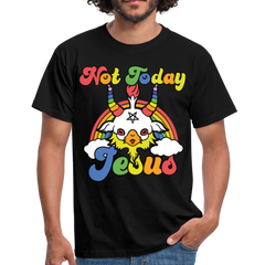 Not Today Jesus | Männer T-Shirt - Schwarz