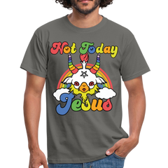 Not Today Jesus | Männer T-Shirt - Graphit