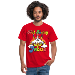 Not Today Jesus | Männer T-Shirt - Rot
