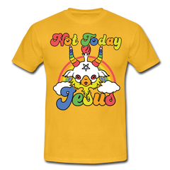 Not Today Jesus | Männer T-Shirt - Gelb