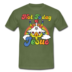 Not Today Jesus | Männer T-Shirt - Militärgrün