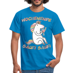 Wochenende Einhorn Endlich Freitag | Männer T-Shirt - Royalblau