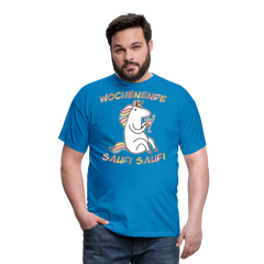 Wochenende Einhorn Endlich Freitag | Männer T-Shirt - Royalblau
