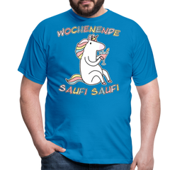 Wochenende Einhorn Endlich Freitag | Männer T-Shirt - Royalblau