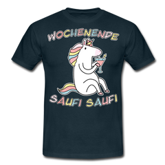 Wochenende Einhorn Endlich Freitag | Männer T-Shirt - Navy