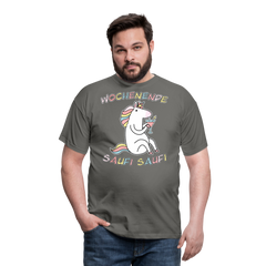 Wochenende Einhorn Endlich Freitag | Männer T-Shirt - Graphit