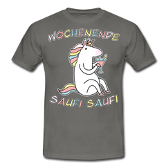 Wochenende Einhorn Endlich Freitag | Männer T-Shirt - Graphit