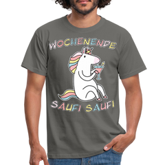 Wochenende Einhorn Endlich Freitag | Männer T-Shirt - Graphit