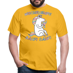 Wochenende Einhorn Endlich Freitag | Männer T-Shirt - Gelb