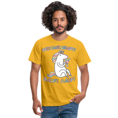 Wochenende Einhorn Endlich Freitag | Männer T-Shirt - Gelb