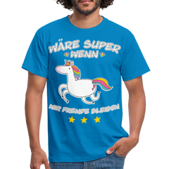 Fremde bleiben Einhorn | Männer T-Shirt - Royalblau