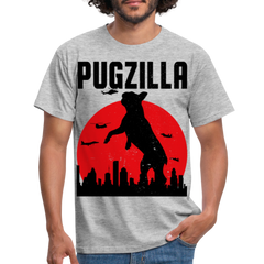 Pugzilla Lustiger Mops Spruch | Männer T-Shirt - Grau meliert