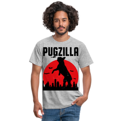 Pugzilla Lustiger Mops Spruch | Männer T-Shirt - Grau meliert