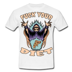 Fuck your diet! | Männer T-Shirt - Weiß