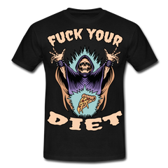 Fuck your diet! | Männer T-Shirt - Schwarz