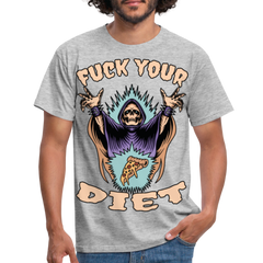 Fuck your diet! | Männer T-Shirt - Grau meliert