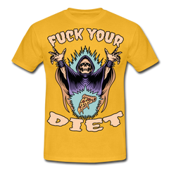 Fuck your diet! | Männer T-Shirt - Gelb