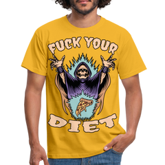 Fuck your diet! | Männer T-Shirt - Gelb