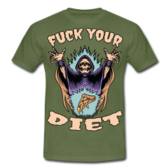 Fuck your diet! | Männer T-Shirt - Militärgrün