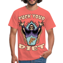 Fuck your diet! | Männer T-Shirt - Koralle