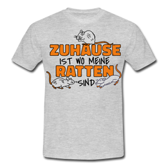 Zuhaus ist wo meine Ratten sind | Männer T-Shirt - Grau meliert