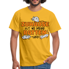 Zuhaus ist wo meine Ratten sind | Männer T-Shirt - Gelb